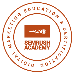 SEMRush Academy digital marketing certification badge