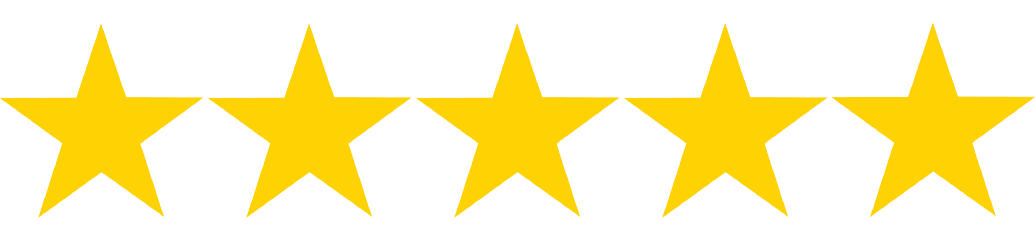 Five gold stars rating